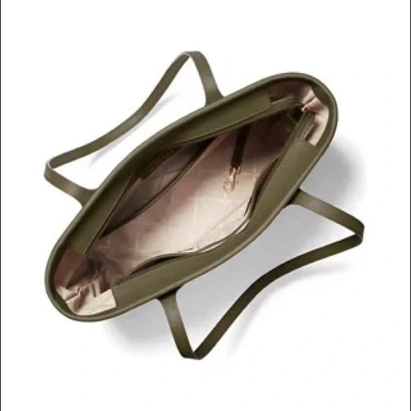 Michael Kors Eva Small Nylon Top Zip Bag olive green - Picture 2 of 4